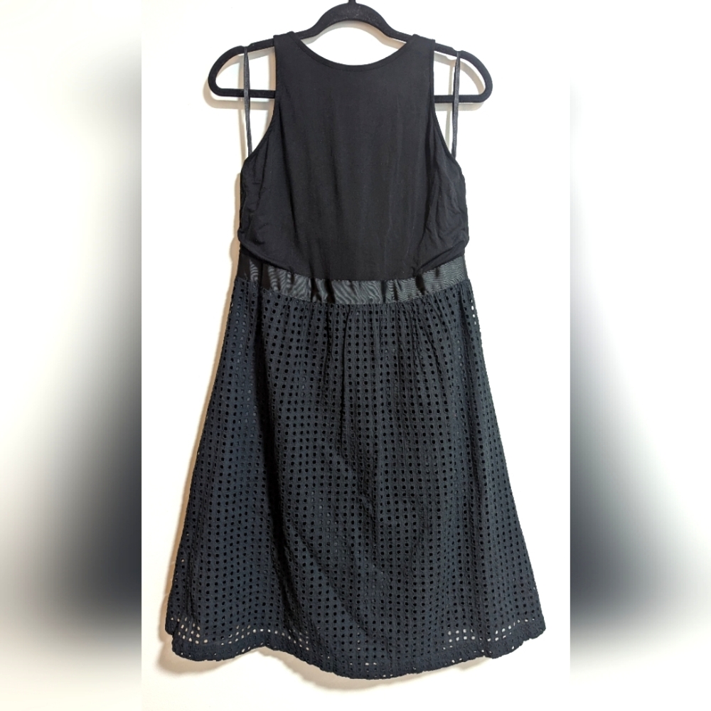 🌸 SALE MiXT By Heidi Weisel Black Eyelet Sleeveless Dress Size 12‎